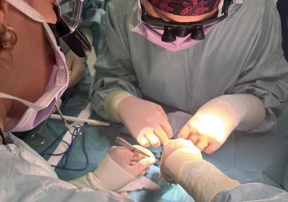 Intervención realizada a un bebé prematuro en el HUBU.