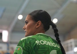 Almudena Rodríguez, durante el último partido de Rocasa.