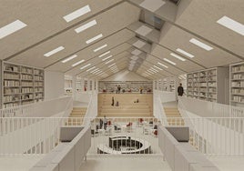 El proyecto de la nueva biblioteca de Ingenio, inspirada en las naves de tomates