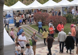 Vista general de parte de la feria, que se celebró en el casco histórico de Arucas.