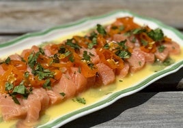 Tiradito de salmón