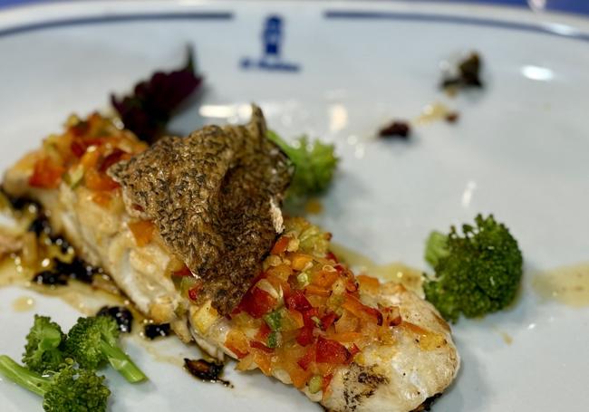 Cherne a la brasa con verduras de Valsequillo