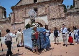 Un momento de la procesión de la Virgen de la Seca.