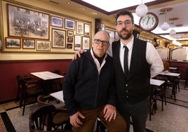 Mariano y Adrián Moracia, padre e hijo, tercera y cuarta generación al frente de este negocio.