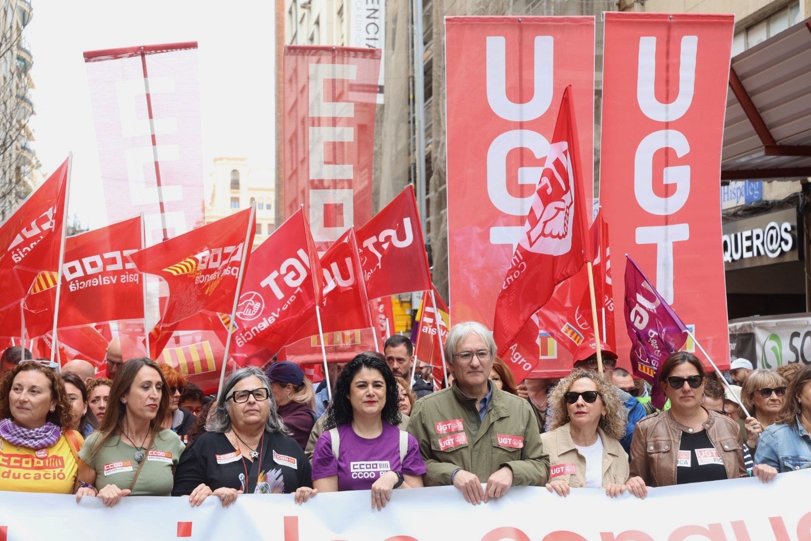 Manifestación por el Día del Trabajador en Valencia