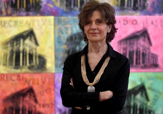 Marina Romero, este viernes, en la Sala Alta del Real Casino de Murcia.