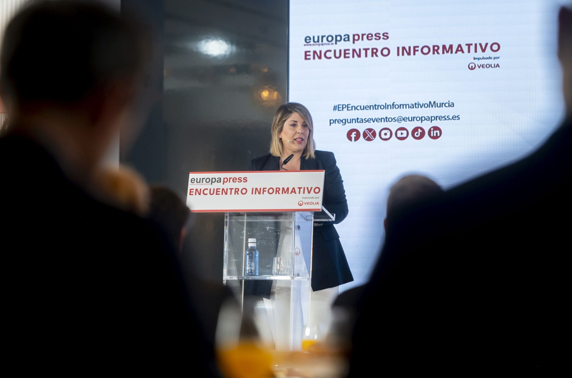 Las imágenes de Noelia Arroyo en el encuentro informativo de Europa Press celebrado en Madrid