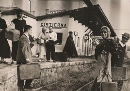 Una de las fotografías que conserva el museo de la estación de Cistierna en el siglo XX.
