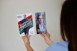 Publicidad electoral pidiendo el voto del candidato del PNV y EH-Bildu