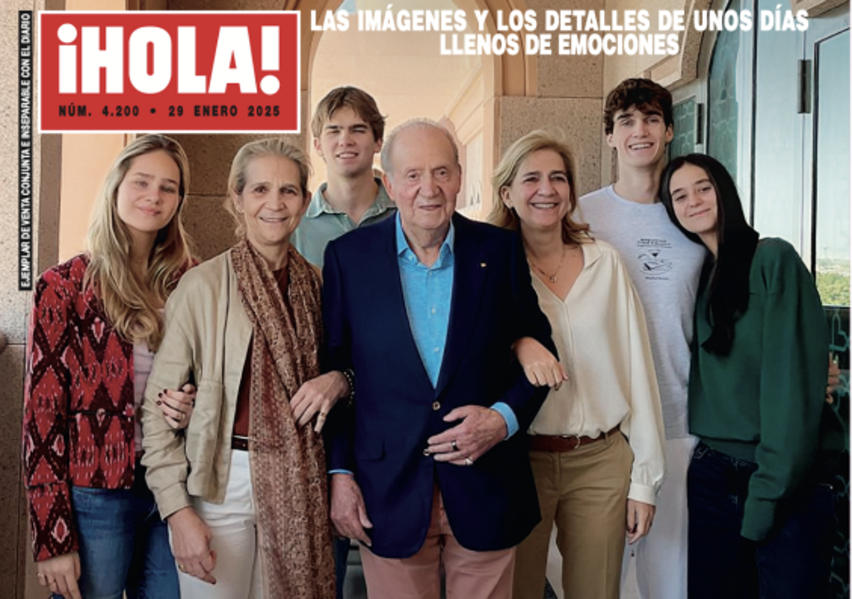 La felicidad del rey Juan Carlos rodeado de sus nietos