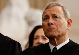 John Roberts, presidente del Supremo, el pasado enero en la investidura de Trump.