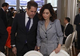 El presidente de Cepyme, Gerardo Cuerva, junto a la presidenta de Madrid, Isabel Díaz Ayuso.
