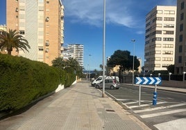 Cataluña Street in San Juan Beach, Alicante.
