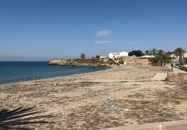 Estado de la playa de Tabarca, este jueves.